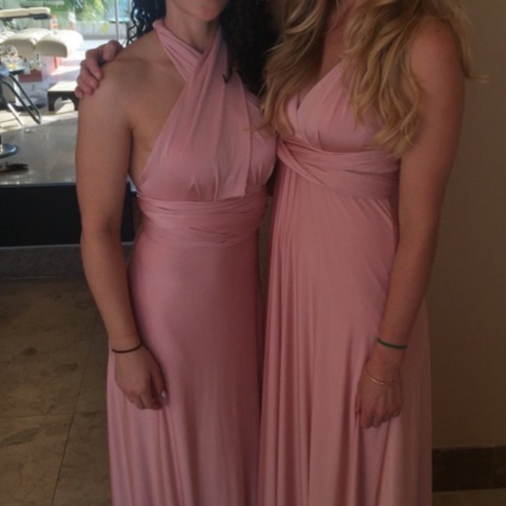 * *SOLD * * Lulus Tricks of the Trade Blush Pink Maxi Dress S